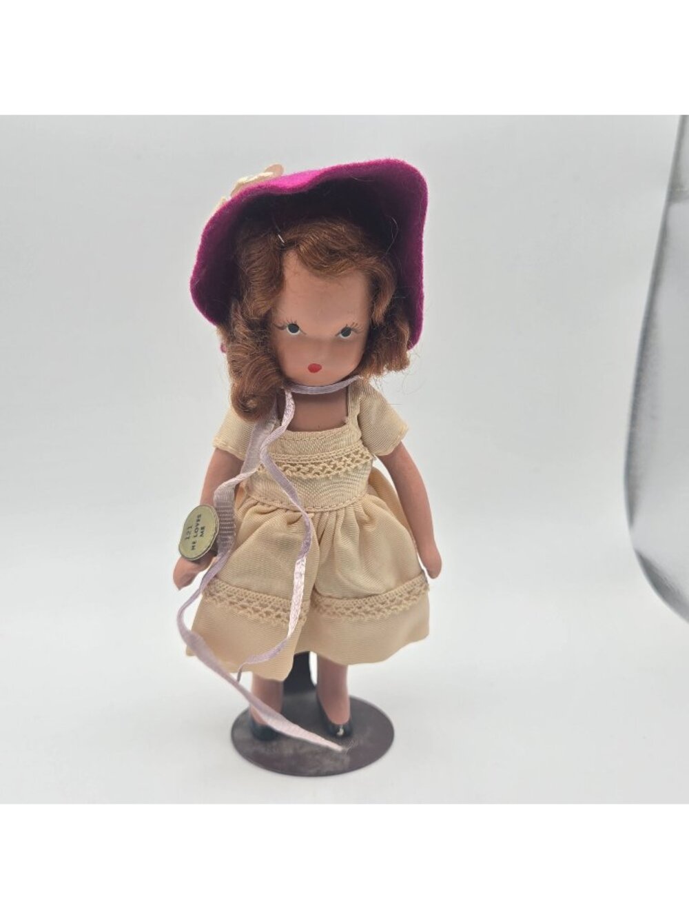 Antique Nancy Ann Story Book Doll He Loves Me 121 With Stand Bisque